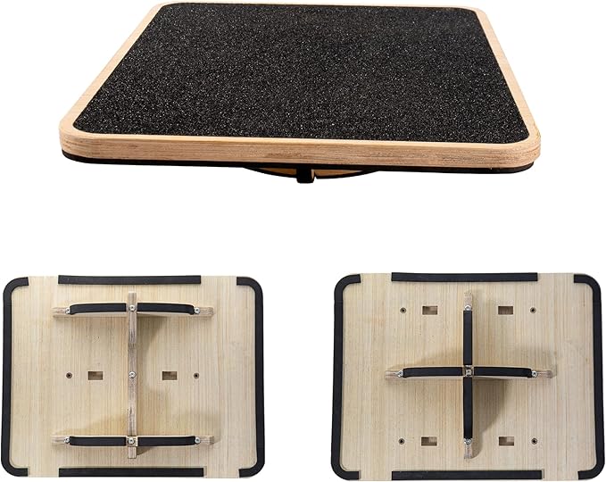Adult Professional Wooden Balance Board - 350 lbs Non-Slip Balance Board Design, Suitable for Physical Therapy and Under-Desk Use, 2 Simple Setup Methods, Durable and Stable Wooden Board