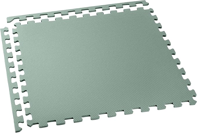 We Sell Mats 3/8" Thick Multipurpose EVA Foam Exercise Floor Mat, Interlocking Tiles, Anti-Fatigue for Home or Gym