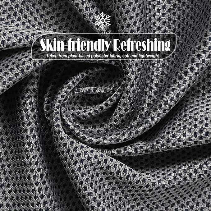 Pack of 20 Cooling Towel 40x12'' Ice Towel for Neck and Face Microfiber Chilly with Bag Breathable Yoga Gym Stay Cool Towels Sweat Rag for Workout Running Camping Pilates Beach, Dark Gray
