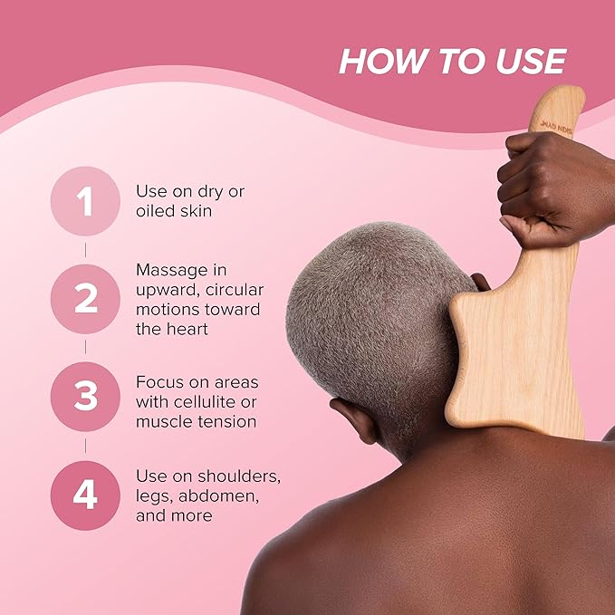 SKIN GYM Sculpt Lymphatic Body Massage Tool (Wood), Sustainable Wooden Massager for Circulation and Skin Smoothing