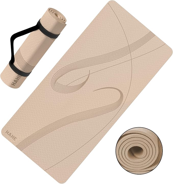 Yoga Mat High Density Exercise Mat, 76"x32"x0.27"Thick Wide & Large Yoga Mat for Women Men, Professional POE Workout Mat for Yoga, Pilates, Fitness & Stretching