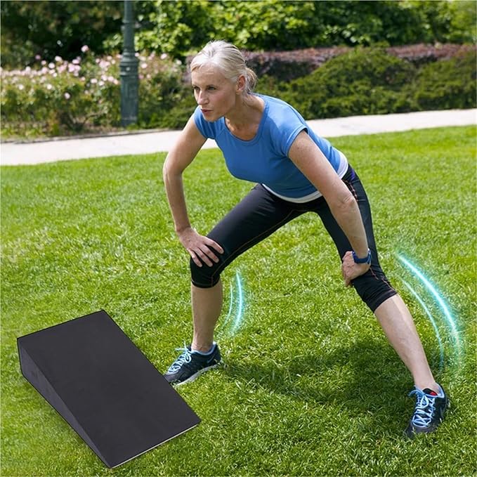 Yoga Foam Wedges 2pcs Yoga Wedge Blocks Squat Block Multi-Functional Stretch Slant Board Non-Slip Calf Raise for Sports Fitness