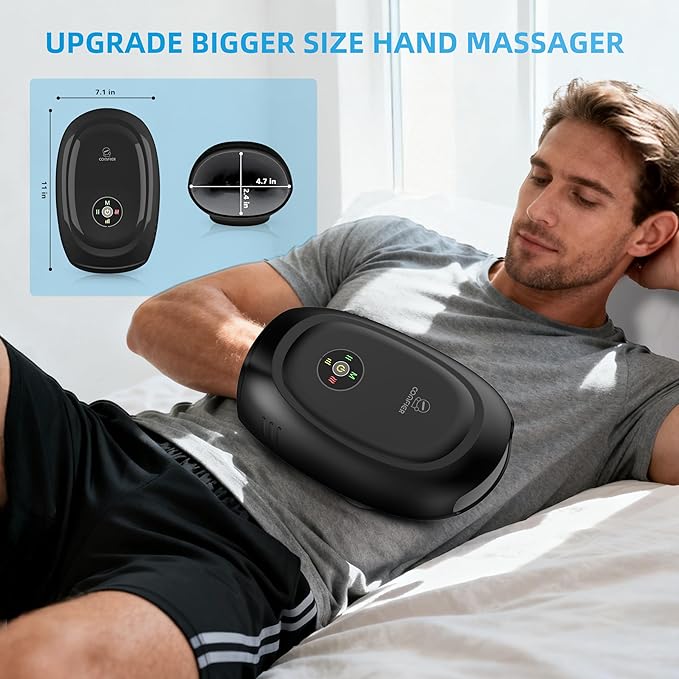 COMFIER Smart Hand Massager Machine,APP Control,Hand Massage with Heat and Compression,Massager for Arthristis,Carpal Tunnel,Hand Wrist Finger Massager,3 Heat Levels&3 Intensities,Gifts for Women,Men