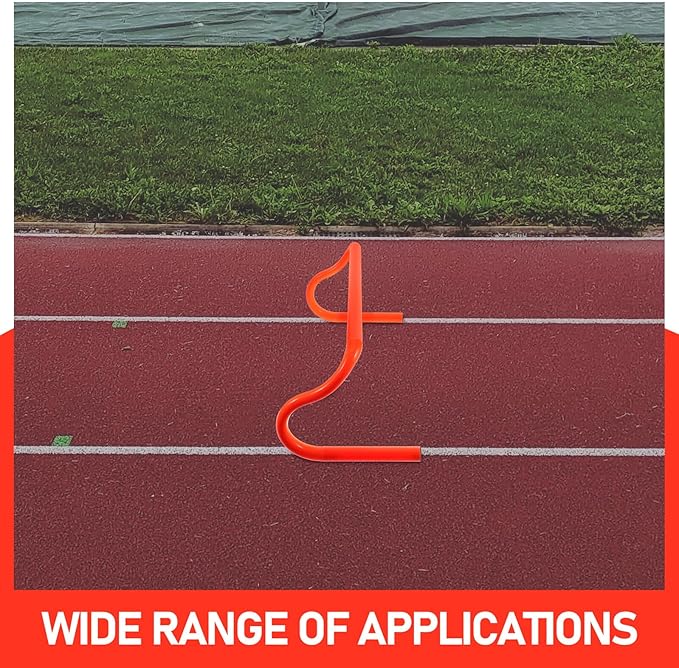 Orange Agility Hurdle PVC Training Rack for Football Strength Speed Drills Weatherproof Sturdy Outdoor Hurdles for Athletes Developing Footwork and Quickness
