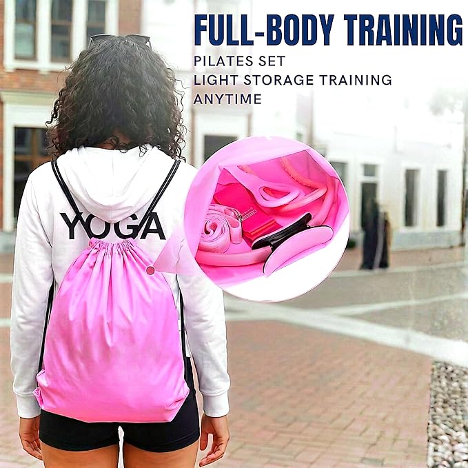 Pilates Kit for Women 17-in-1, Home Workout Set with 14" Pilates Ring and Ball, Resistance Bands, Stretch Strap, Yoga Ring & Accessories, Full Body Fitness Equipment