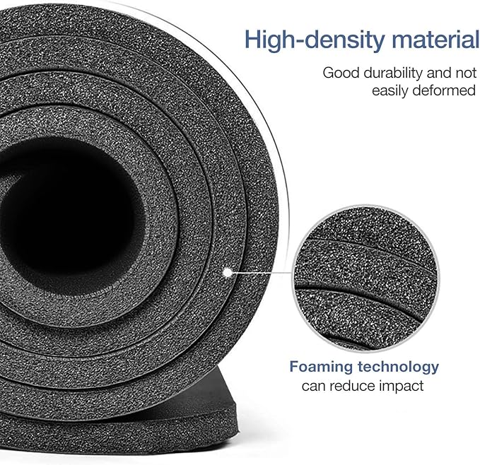 Gruper Yoga Mat Non Slip NBR Extra Thick Yoga Mat, 72"L x 32"/24"W x 0.6"/0.4"TH (185cm x 80cm/61cm x 15mm/10mm), Anti-Tear Exercise Mat with Carrying Strap and Bag, Workout Mats for Yoga, Pilates