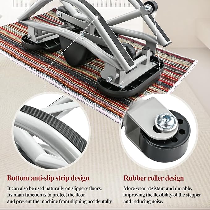 Rock Stepper, Side to Side Rocker Stepper Machine, Low-Impact Lateral Steppers for Knees and Joints, U-Shaped Rock Stepper Machine for Home Workout