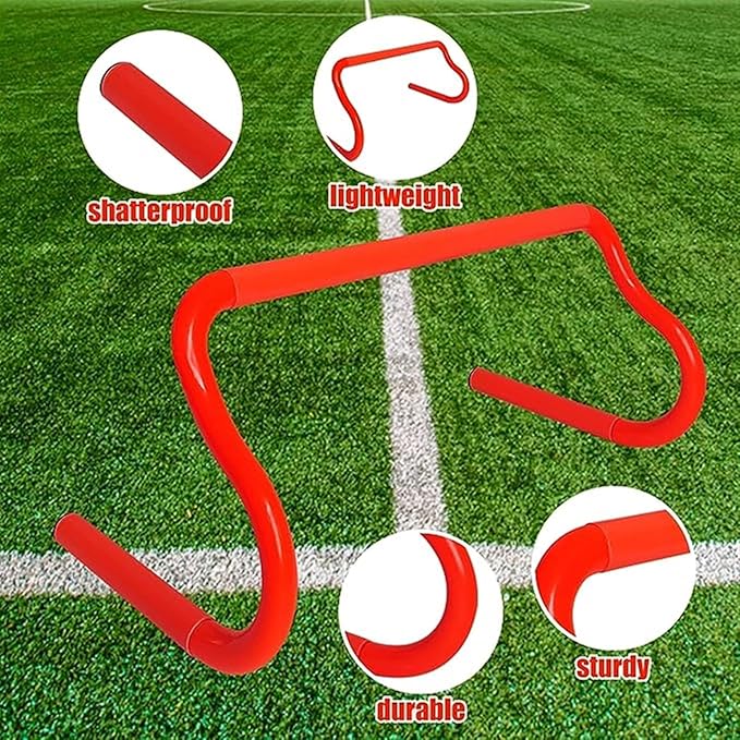 4 Pack Agility Speed Training Hurdles- 9" Detachable Agility Training Hurdles- Sports Practice Equipment for Athletes, Soccer, Basketball