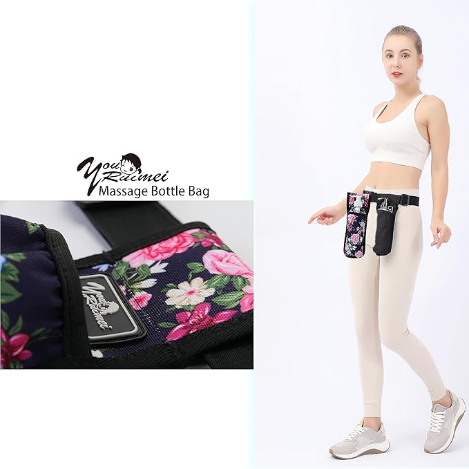 Massage Bottle Bag Massage Oil Bag Massage Therapist Holster Massage Lotion Holster Massage Oil Holster (YR-1KD-MuDan）