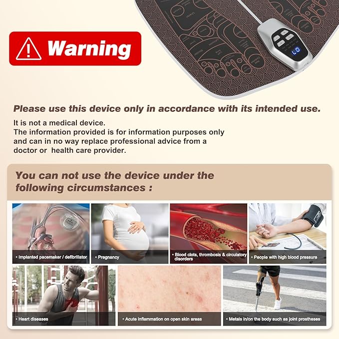 Transcutaneous Electrical Nerve Stimulator for Pain Relief, EMS Foot Stimulator for Increase Blood Flow Circulation,Temporarily Reduce Lower Extremity Pain.Gifts for Friends and Parents.