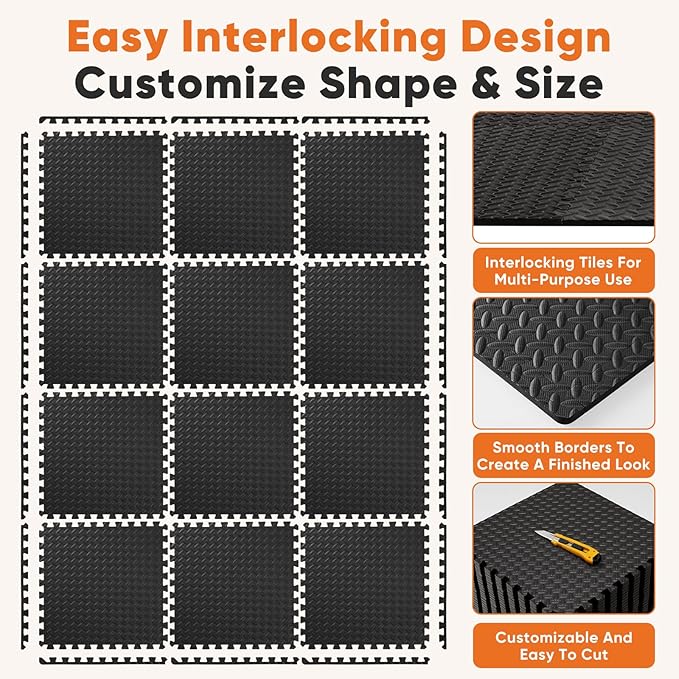 Sweetcrispy Interlocking Foam Floor Tiles