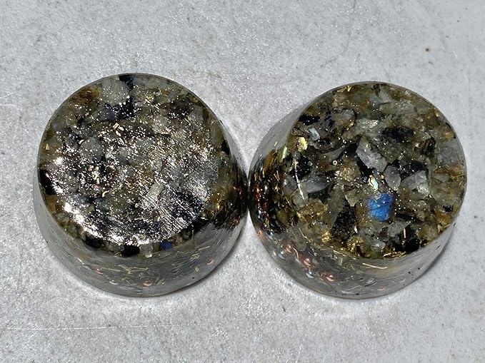 Labradorite Orgone Generator Energy Accumulator 528Hz/7.83Hz/Advance Harmonics Many Beautiful Ingredients and Colors! (Labradorite)