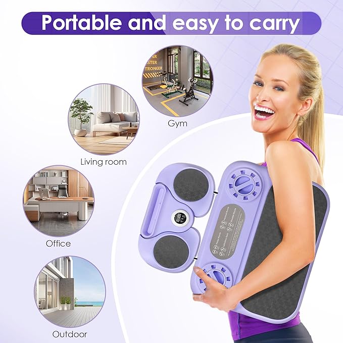 Pilates Board, 6-in-1 Pilates Reformer for Full Body & Core Workout, Portable Gym Equipment for Strength, Sculpting and Flexibility Training, Ideal for Women and Fitness Enthusiasts at Home