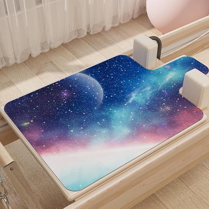 Pilates Mat 39''x24'' Non Slip Pilates Mat Sweat Absorbent Foldable and Portable Exercise Easy to Clean Accessories for Exercising Gym, Style 2, Thick