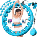 30/24/12 Knots, Upgraded Magnetic Lock Weighted Hula Hoop for Kids Adults Weight Loss, Infinity Hoop Plus Size, Home Indoor Outdoor, Fitness Exercise, Abdominal Toner