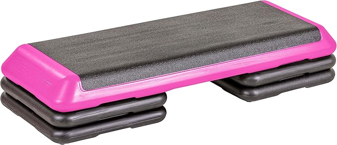 The Step Freestyle Grey Aerobic Platform, Health Club Size Steppers for Exercise