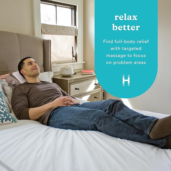 Homedics 3D Full Body Shiatsu & Vibration Massage and Heat Pillow for Neck,Upper Back and Lumbar,(Pack of 3)