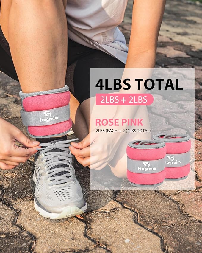 Ankle Weights, 1/2/3/4/6/8/10 LBS 1 Pair Wrist Leg Arm Weights for Women, Kids and Men, Comfortable and Soft, Perfect for Dancing, Running, Walking, Fitness, Workout, Physical Therapy