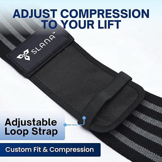 Elbow Wraps for Weightlifting – 40” Long Adjustable Compression - Elbow Sleeves Weightlifting Men with Hook-and-Loop Closure – Support for Heavy Pressing, Strength Training & Lifting Stability