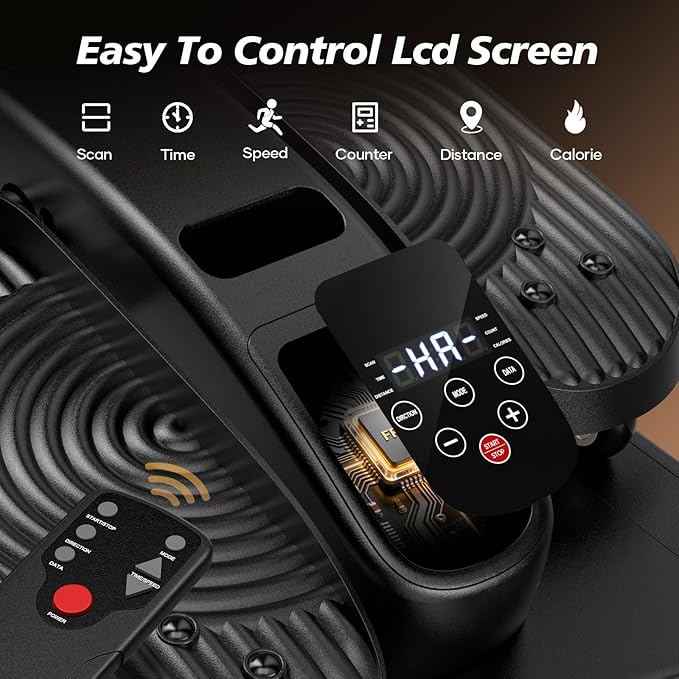 Under Desk Elliptical Machine for Senior Mini Elliptical Leg Exerciser with Remote Quiet Portable Electric Seated Foot Pedal Exerciser for Home Office