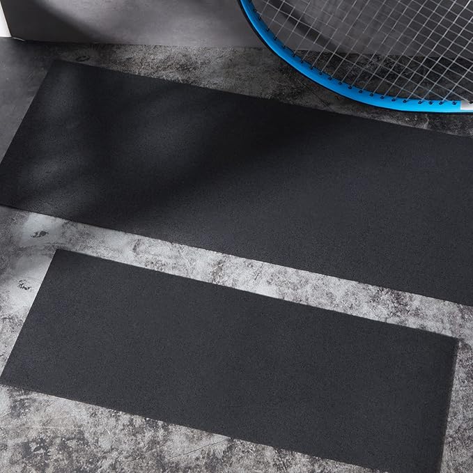 Riakrum 2 Pieces Rower Mat Compatible with Model D Concept 2 Rowing Machine Anti Slip and High Density Thick Floor Mat for Home Gym Foam, Black