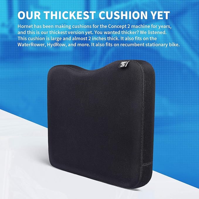 Hornet Watersports Memory Foam Cushion Made for Concept 2 Rowing Machine