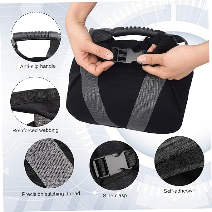 2Pcs Fitness Sandbags with Non-slip Handle Refillable Portable Canvas Sand Kettlebell Soft Sand Bag for Home Training, Fitness, Yoga Workou, | Sandbags for Working Out