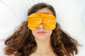 Luxe Handmade Blackout Sleep Eye Mask - Adjustable Strap - Unscented - Yellow - TEM-YW