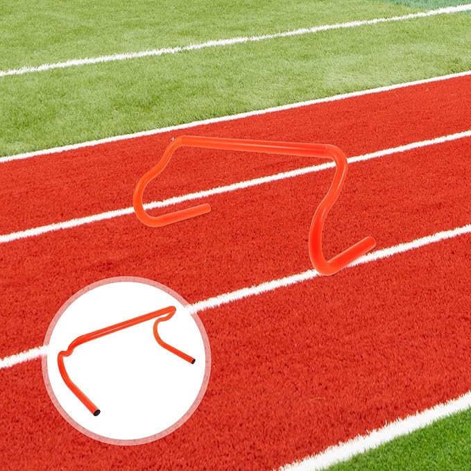Lightweight Orange Training Hurdles with Stable Base Detachable Design for Outdoor Soccer Agility and Speed Drills Portable Equipment for Athletes