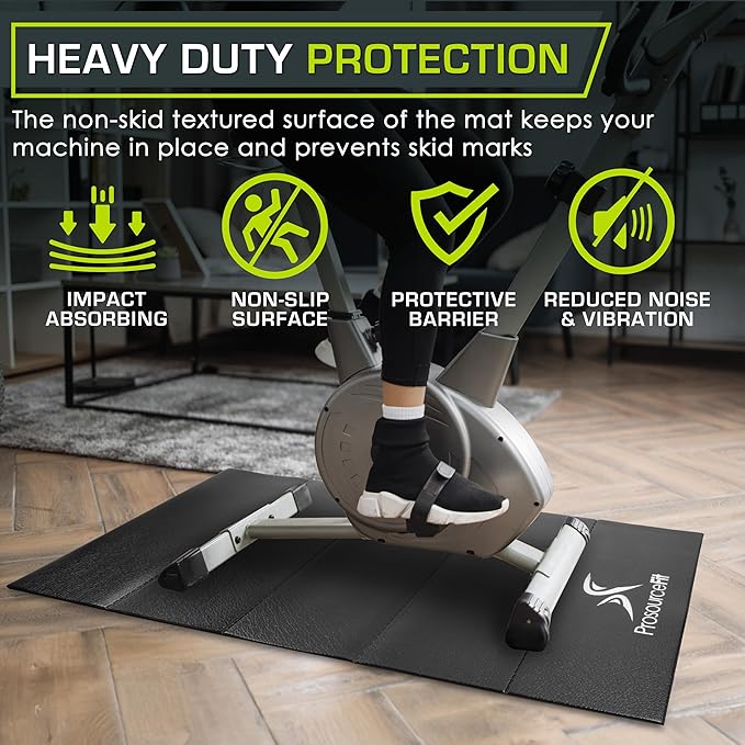 ProsourceFit Exercise Equipment & Treadmill Mat High Density PVC Floor Protector