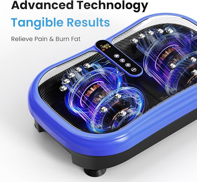 AXV Vibration Plate Fitness Platform Exercise Machine Vibrating Lymphatic Drainage Shaking Workout Full Body Shaker Vibrate Stand Shake Board Sport Gym Pad for Weight Loss Fat Burner for Women Men