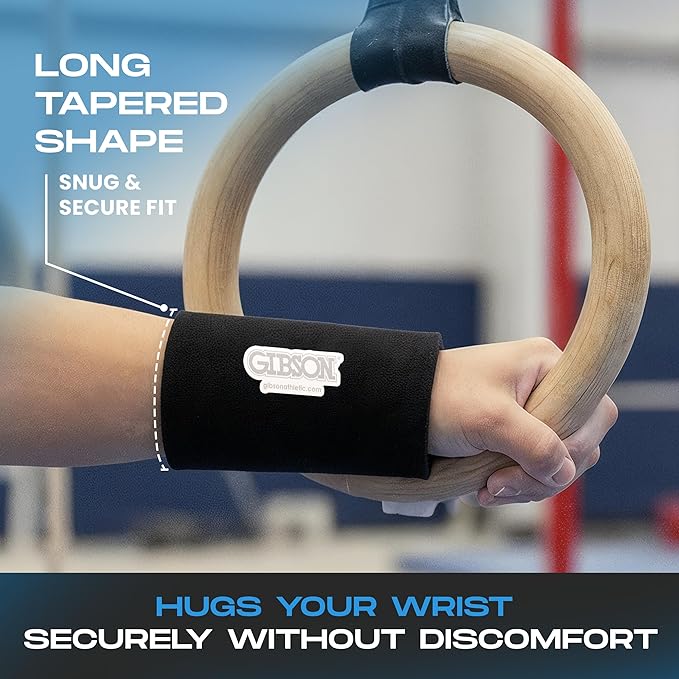 Gibson Athletic Wrist Saver Neoprene Wristband for Gymnastics | Enhanced Wrist Support & Comfort During Training & Performances - Under Grips for Sweat Absorption, Provides Wrist & Joint Support
