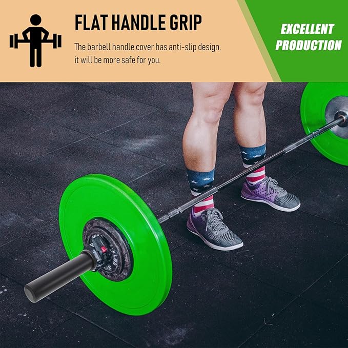 Anti-Skid Barbell Rod Handle Grip Plastic Cover 50mm X 200mm Dumbbell Rod Sleeve Fitness Strength Training Equipment Attachment