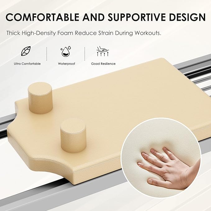 soges Foldable Pilates Reformer Machine for Home Gym, Pilates Workout Equipment for Beginner, Cardio Fitness High Strength Rebounder