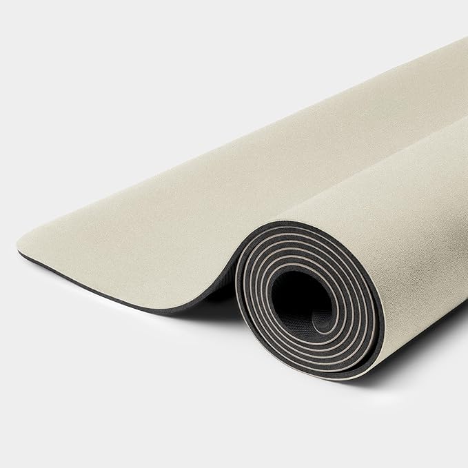 WeGym Yoga Mat, 4mm Cushioned Exercise Mat for Yoga, Pilates, Home Workouts - Anti Slip Polyurethane Suede Yoga Mat with Carrying Strap