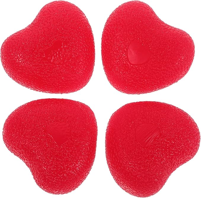 Yardwe 4pcs Heart-shaped Hand Gripper Balls Hand Strength Training Device Finger Exercising Squeeze Balls for Therapy Wrist Forearm Strengthener Stress Relief