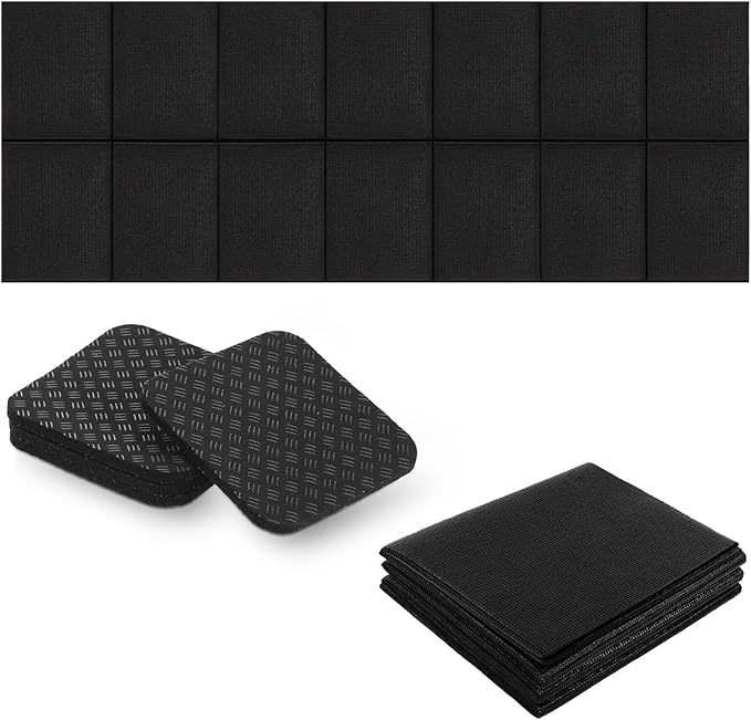 Walking Pad 68×24 Inch and 4PCS Square Treadmill Mat Pads Hardwood Floor Protection Non-Slip Double-Sided Pads Noise Shock Absorption for Treadmill Walking Pad Bike Exercise Equipment