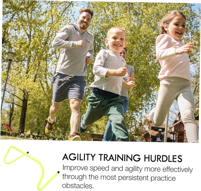 balacoo 6Pcs Football Agility Hurdles for Speed Training Durable Flexibility Training Equipment for Developing Agility and Footwork Skills Soccer and Sports Practice