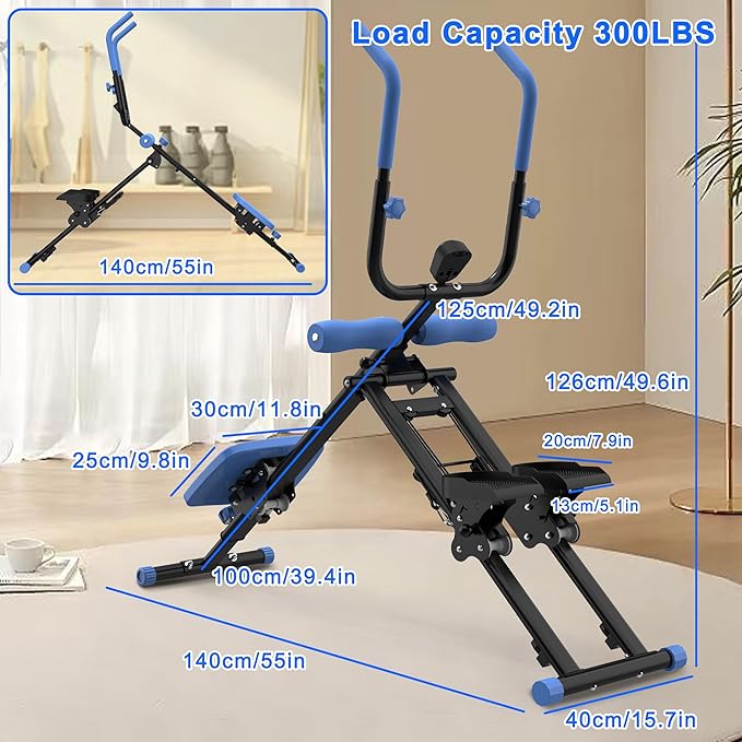 2 in 1 Stair Stepper And Ab Workout Machine, Stepper Machine with Adjustable Handlebar, Vertical Climber Workout Equipment for Home Gym, Core and Glute Workouts Equipment for Women