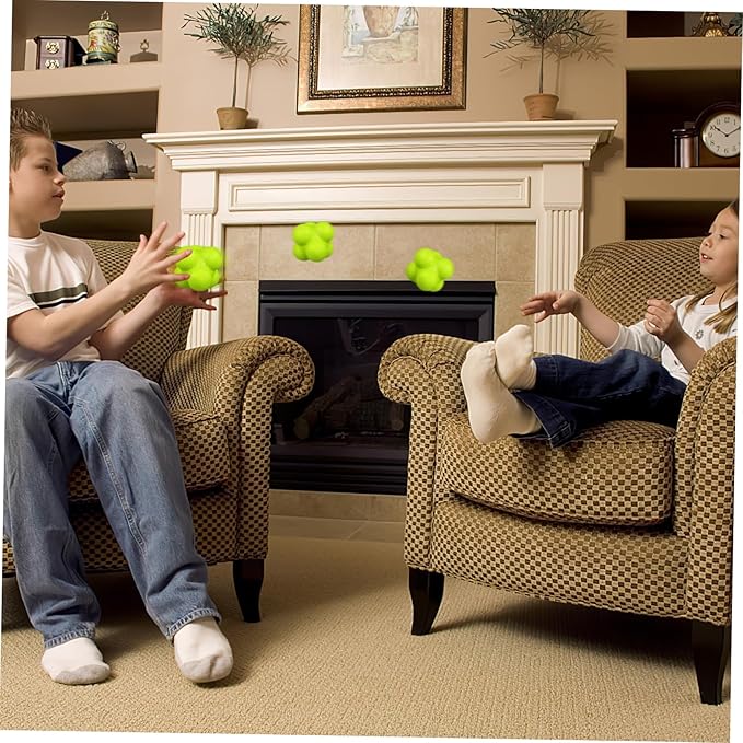 6pcs Fitness Reaction Balls Hexagonal Reflex Balls Goalkeeper Training Sports Exercise Parent-boy Girl Interaction