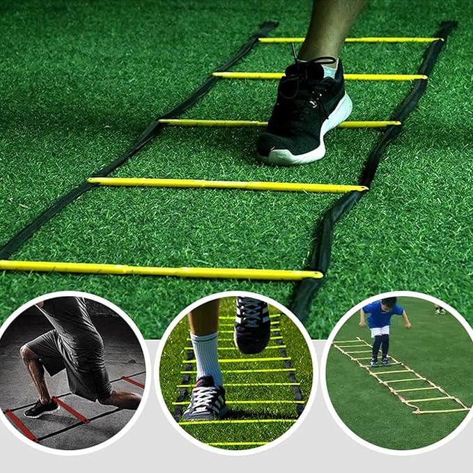 Agility Ladder Flexibility Speed Ladder, Sports Training Set,Fitness Jumping Ladder Footwork Sport Equipment,for Kids/Adults Outdoor Training(Size:3m)