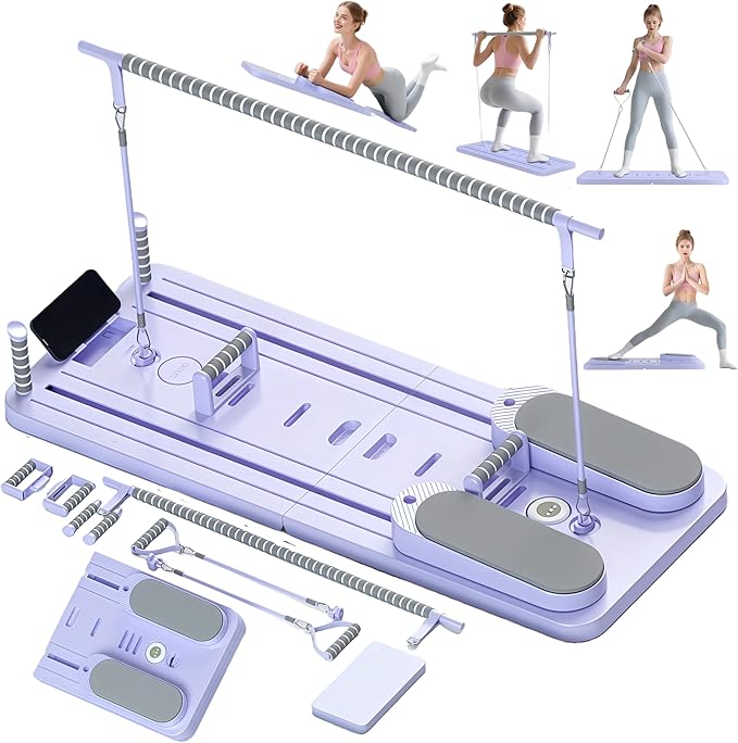 Pilates Board-Pilates Reformer Board,Multi-Purpose Portable Pilates Reformer Machine Home Pilates Kit for Home Workout,Fitness, Exercise,Abs,Core Equipment
