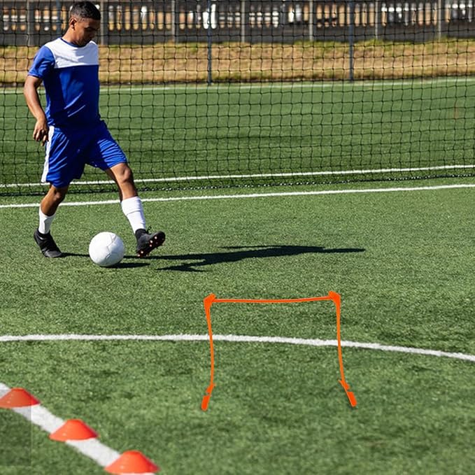 SUPVOX Adjustable Foldable Football Hurdle Speed Agility Training Equipment Orange Plastic Track Hurdles for Soccer Players Practice