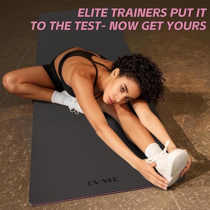 Extra Thick Yoga Mat -0.4Inch(10mm),Non-Slip Yoga Mat, 72"x24" Exercise & Fitness Mat with Carrying Strap, Workout Mats for Yoga, Pilates and Floor Exercise