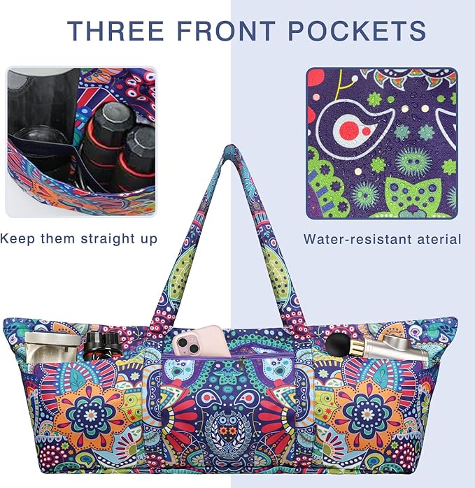 Yoga Mat Bag Yoga Mat Carrier with Shoes Compartment & Wet Pocket Pilates Bag with Zipper Pockets & Yoga Mat Holder Strap Yoga Bags and Carriers Fits All Your Stuff