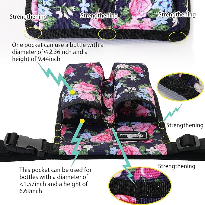 Massage Bottle Bag Massage Oil Bag Massage Therapist Holster Massage Lotion Holster Massage Oil Holster (YR-2KD-MuDan