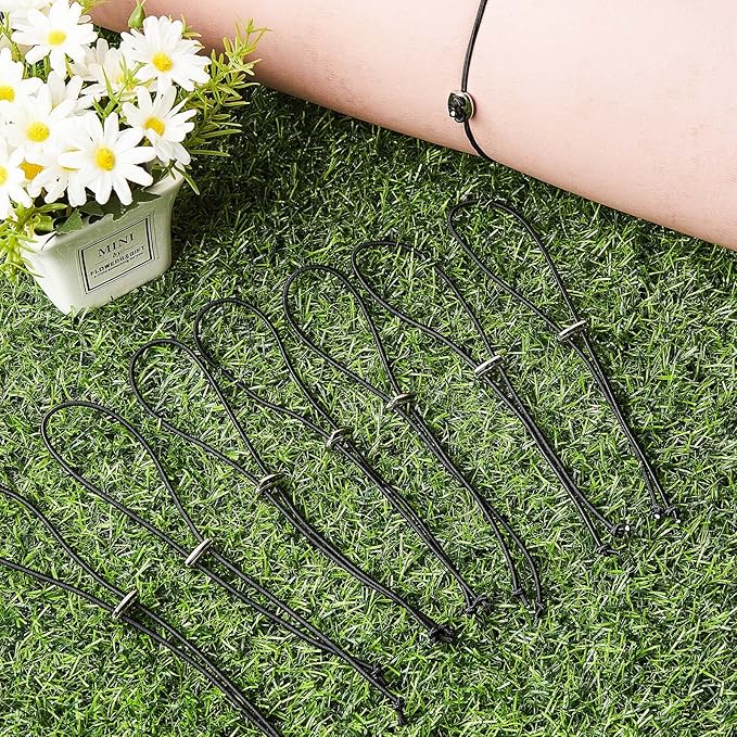 8 Pcs Yoga Mat Straps for Carrying Elastic Yoga Mat Band Storage Yoga Mat Carrier Strap for Exercise Carrying Most Size Mats, 8 Inches in Length, Black