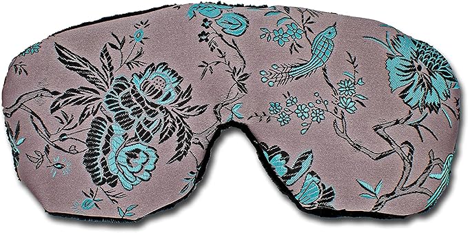 Handmade Weighted Sleep Eye Mask Yoga Pillow - Flax Seed Fill - Lavender Scented - Birds in Paradise - TEMFL-BP