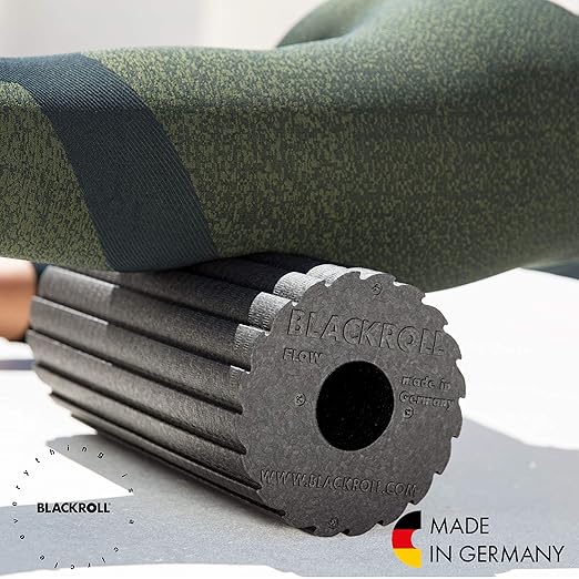 BLACKROLL - FLOW Foam Roller, Deep Tissue Massager for Muscle Massage and Myofascial Trigger Point Release, Foam Roller for Exercise Training, Yoga, Pilates, and Stretching, Black