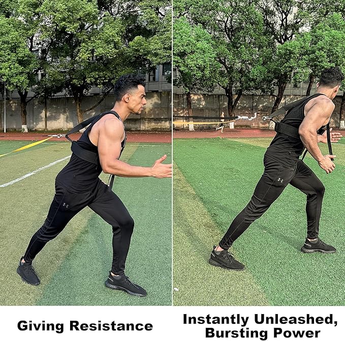 POWER GUIDANCE Speed Training Equipment/Overload Running Resistance & Release, Agility and Speed Equipment for Sprint Running and Football, Basketball, Soccer，Softball